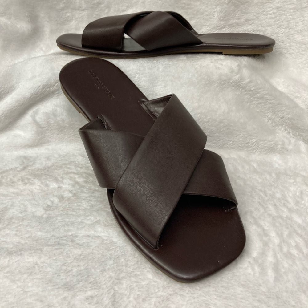 Banana Republic Dark Brown Leather Sandals